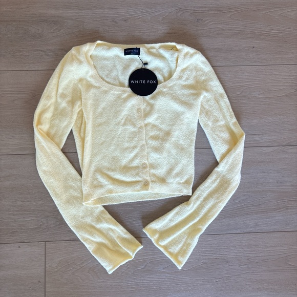White Fox Boutique Yellow Cardigan - Picture 2 of 5